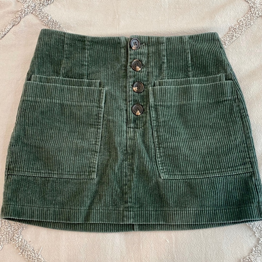 HYFVE Dark Green Corduroy Skirt